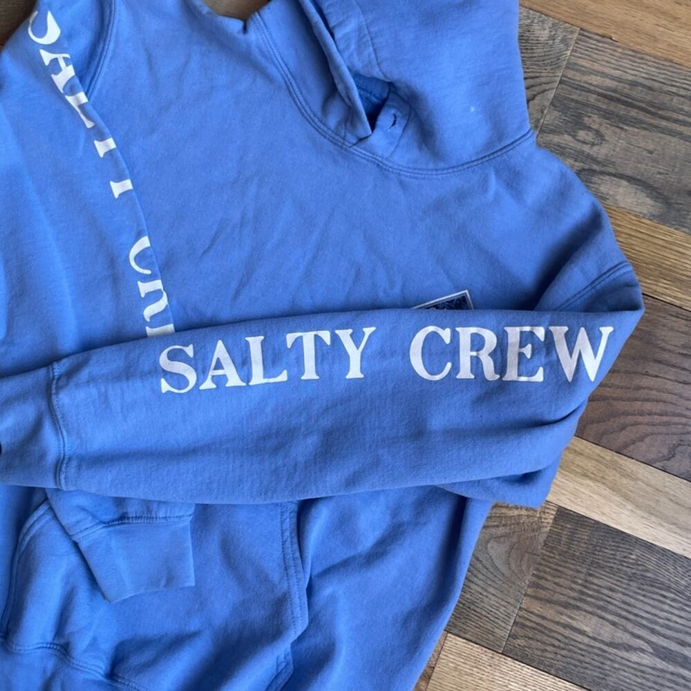 Salty Crew Blue Graphic Pullover Hoodie Sweatshirt Surf Skate Size Small - Picture 3 of 6